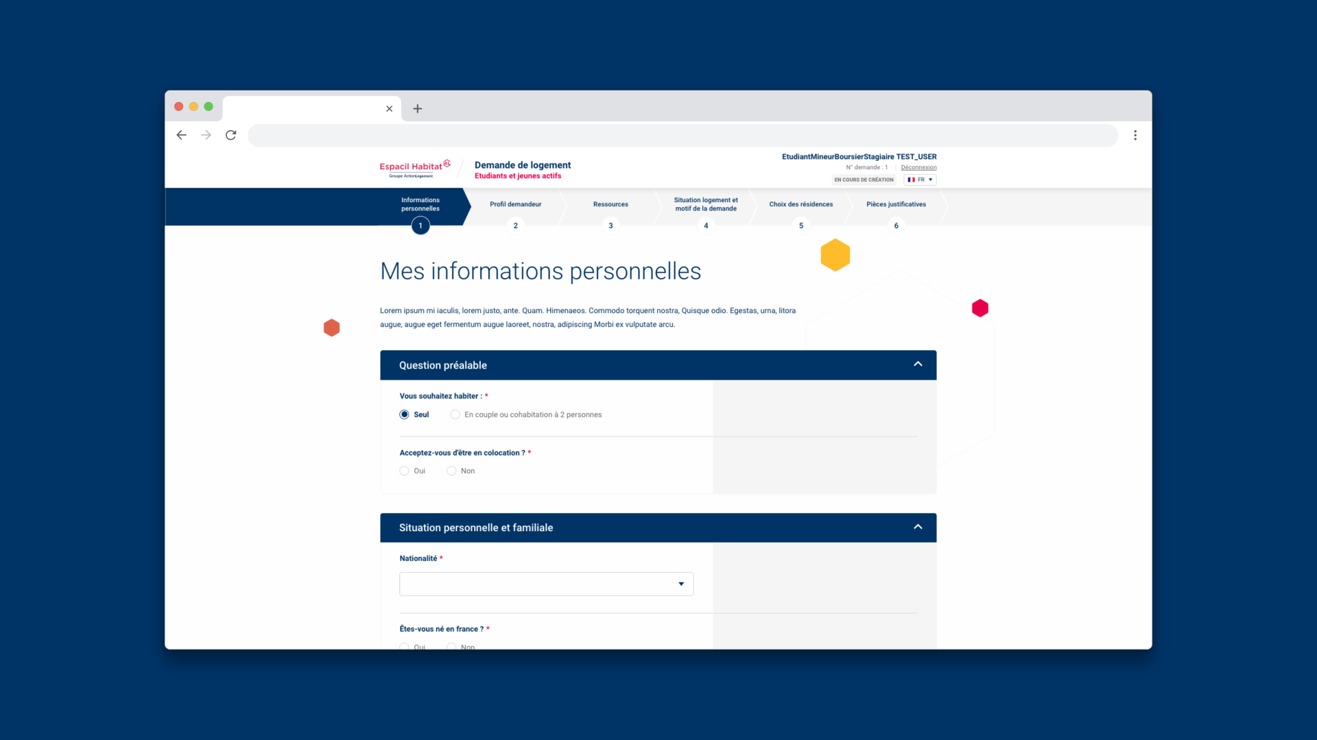 Espacil Habitat — Formulaire de demande