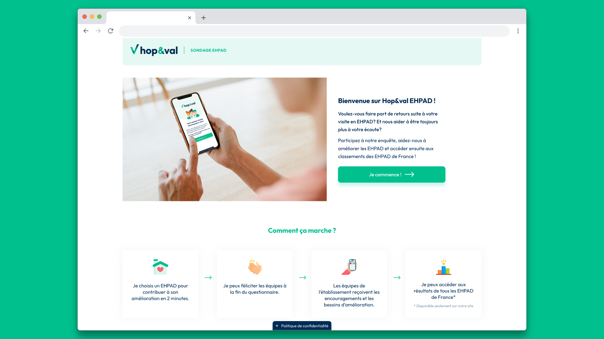 Hop&val — Page d'accueil