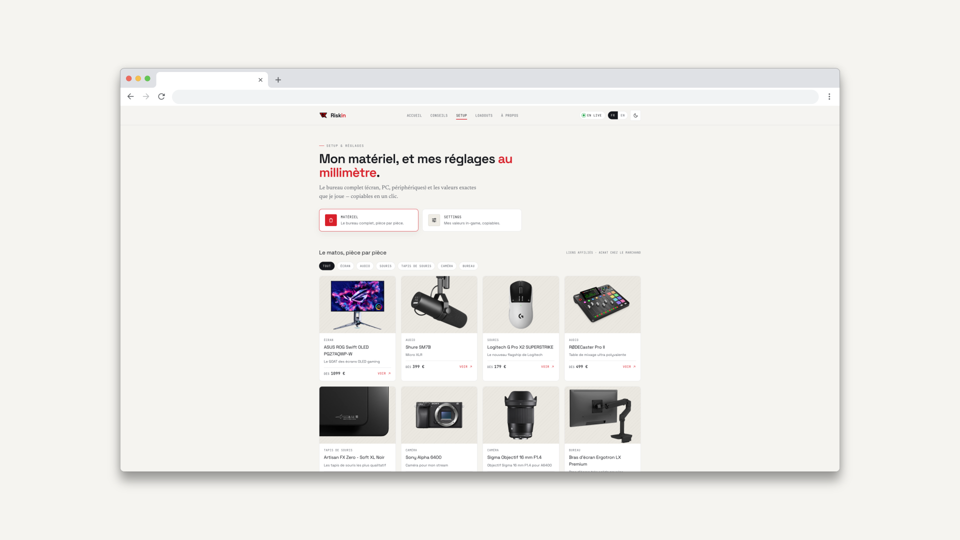 Riskin — Setup